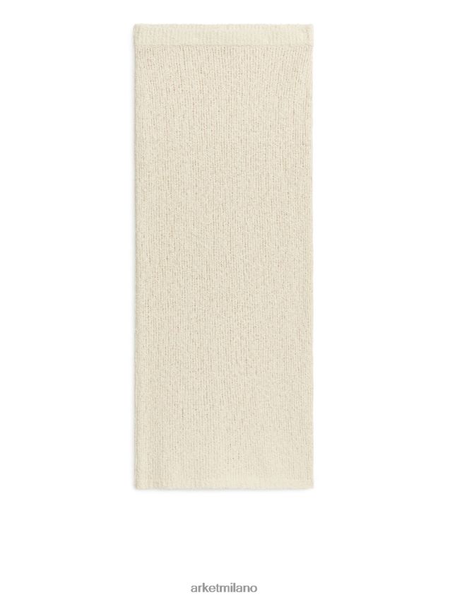 vestiario esso ARKET donne gonna in maglia bouclé bianco 6F0F6L250