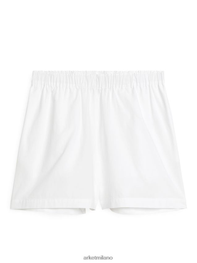 vestiario esso ARKET donne pantaloncini in cotone bianco 6F0F6L185