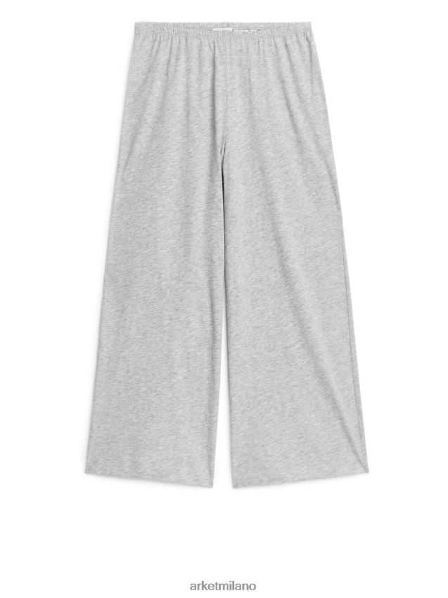 vestiario esso ARKET donne pantaloni del pigiama in cotone grigio melange 6F0F6L520