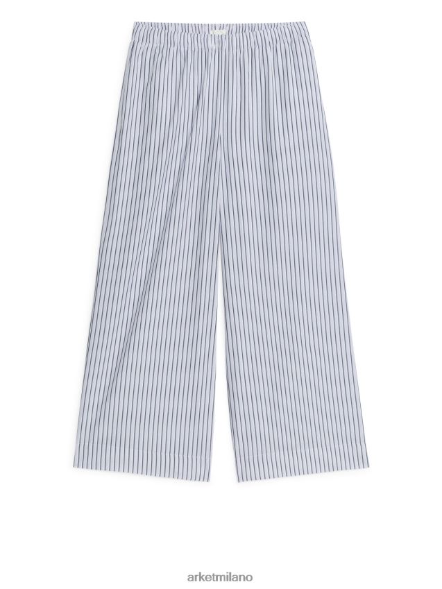 vestiario esso ARKET donne pantaloni del pigiama rilassati bianco nero 6F0F6L514