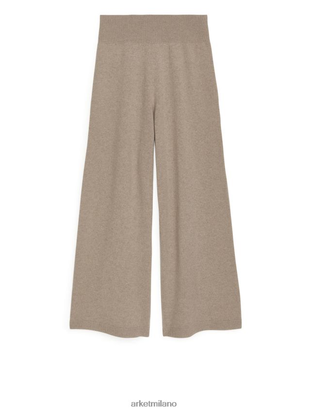 vestiario esso ARKET donne pantaloni in cashmere beige melange 6F0F6L448