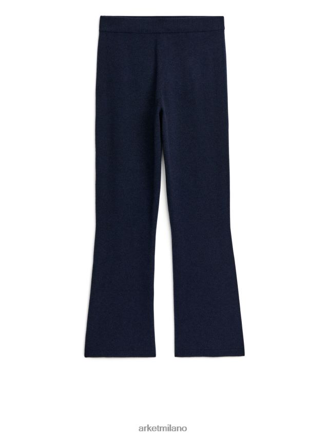 vestiario esso ARKET donne pantaloni in maglia di cashmere blu scuro 6F0F6L522