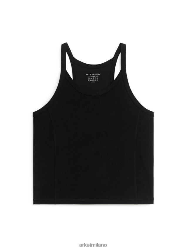vestiario esso ARKET donne canotta nero 6F0F6L315