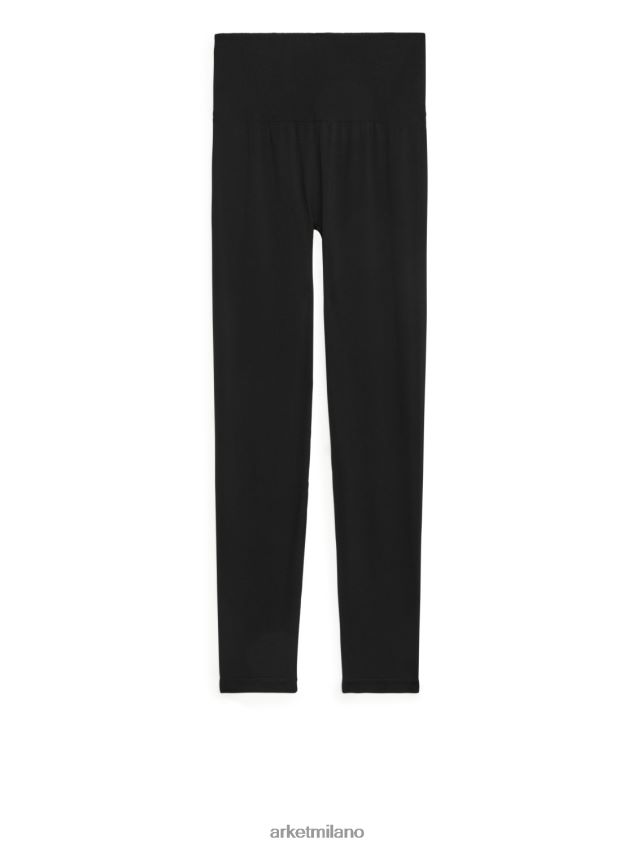 vestiario esso ARKET donne collant da yoga senza cuciture nero 6F0F6L504