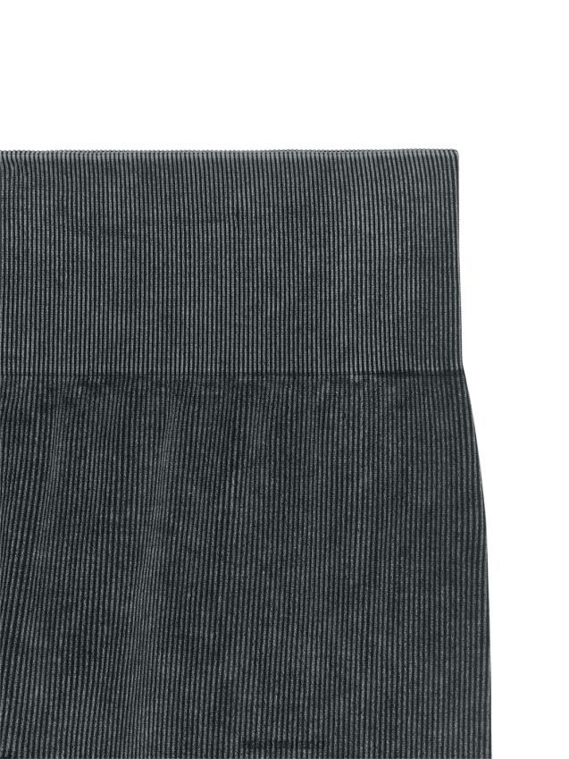 vestiario esso ARKET donne collant senza cuciture a coste nero lavato 6F0F6L508