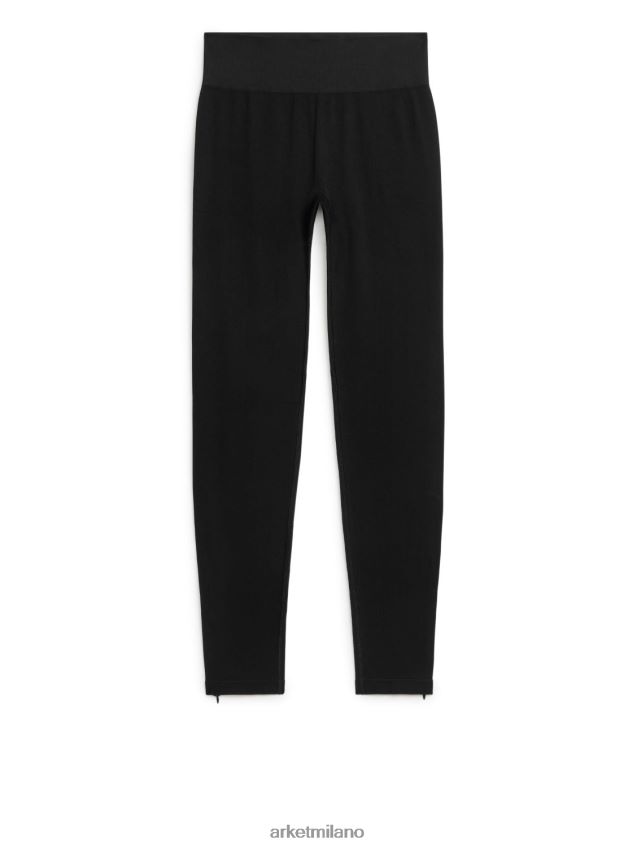 vestiario esso ARKET donne leggings senza cuciture nero 6F0F6L215