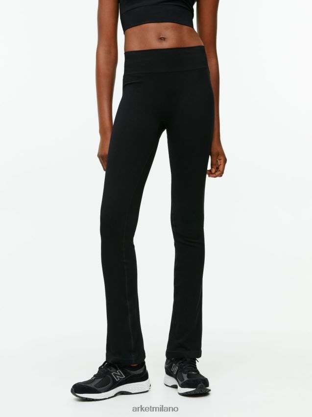 vestiario esso ARKET donne leggings svasati a coste senza cuciture nero 6F0F6L506
