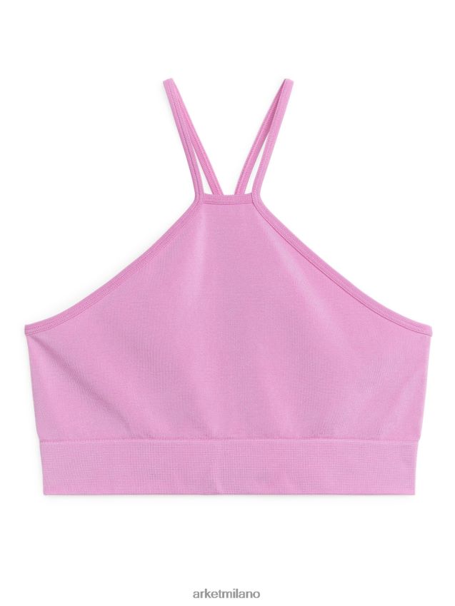 vestiario esso ARKET donne top sportivo senza cuciture rosa 6F0F6L501