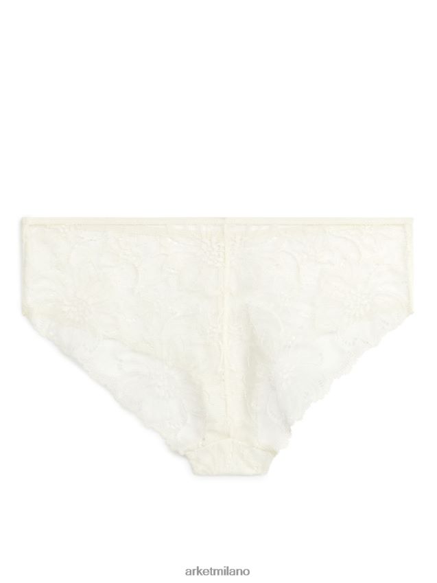 vestiario esso ARKET donne pantaloni a vita bassa in pizzo bianco 6F0F6L554