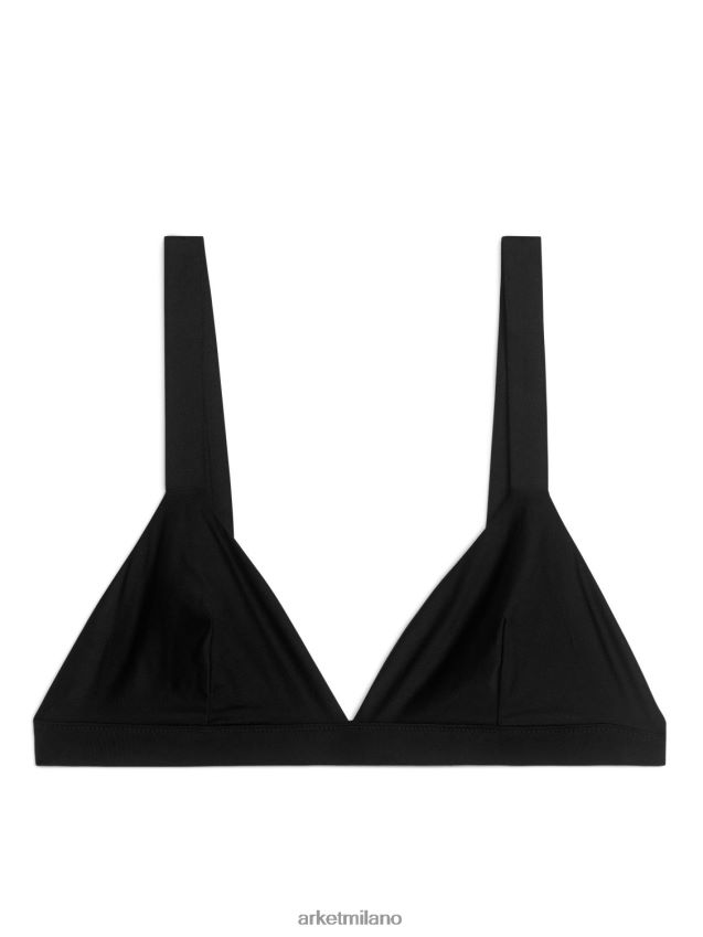 vestiario esso ARKET donne reggiseno a triangolo morbido nero 6F0F6L544