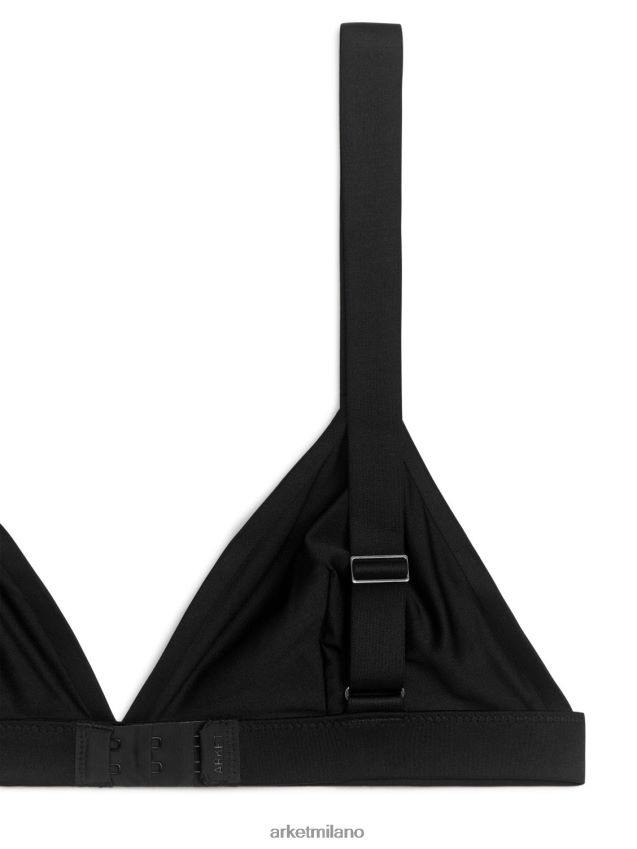 vestiario esso ARKET donne reggiseno a triangolo morbido nero 6F0F6L544