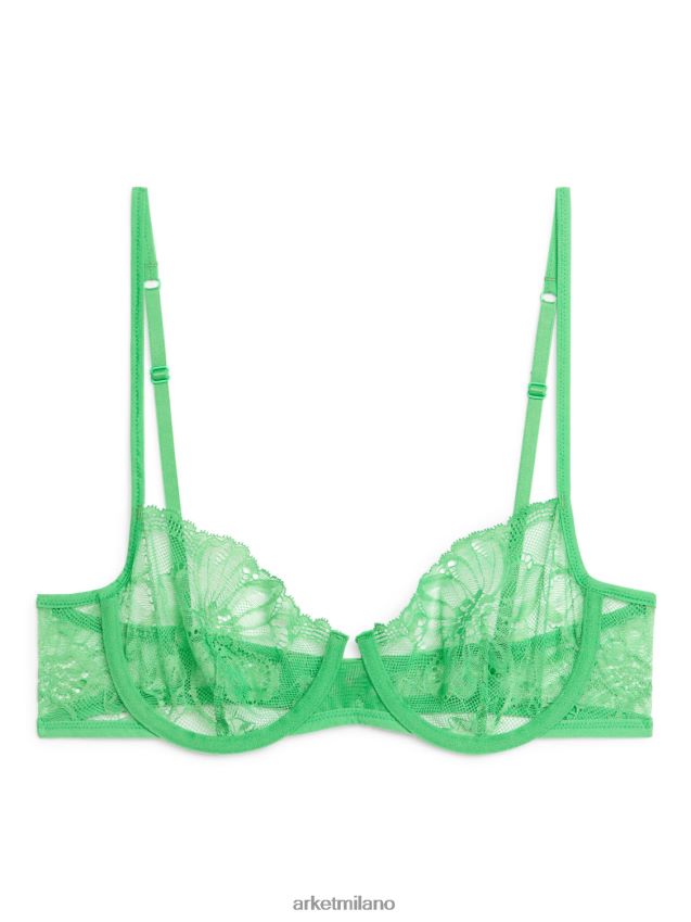 vestiario esso ARKET donne reggiseno con filo di pizzo verde 6F0F6L557