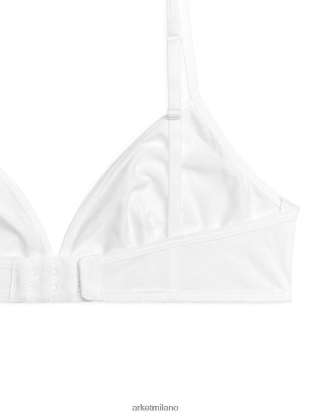 vestiario esso ARKET donne reggiseno in morbido cotone bianco 6F0F6L552