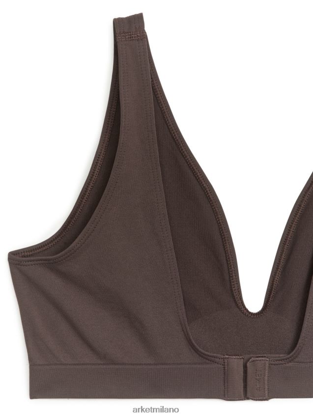 vestiario esso ARKET donne reggiseno morbido senza cuciture marrone 6F0F6L542