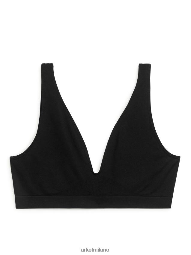 vestiario esso ARKET donne reggiseno morbido senza cuciture nero 6F0F6L538