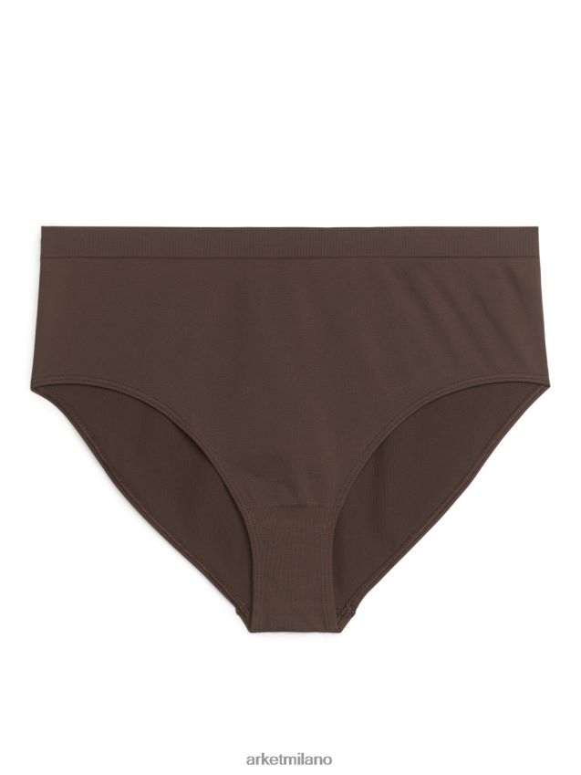 vestiario esso ARKET donne slip senza cuciture a vita alta Marrone scuro 6F0F6L562
