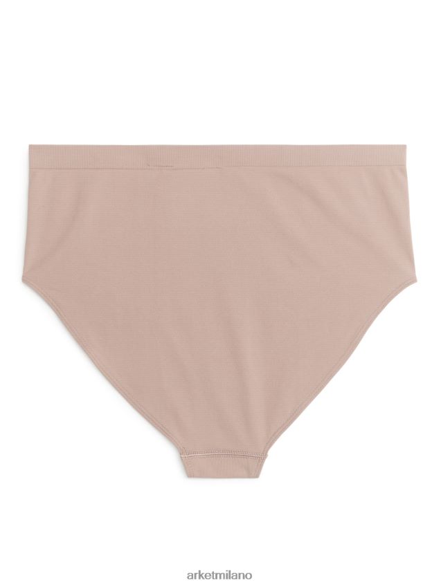 vestiario esso ARKET donne slip senza cuciture a vita alta beige 6F0F6L558