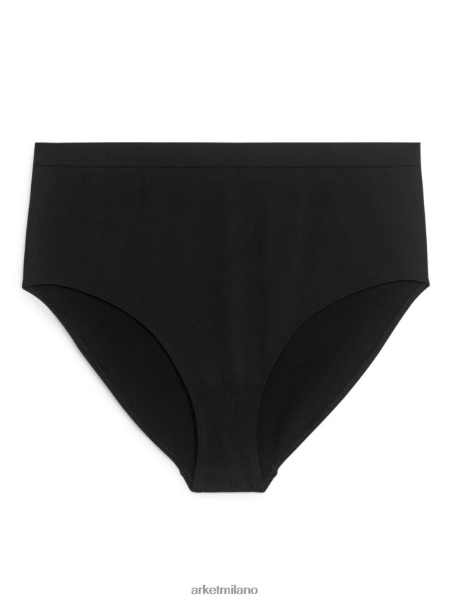 vestiario esso ARKET donne slip senza cuciture a vita alta nero 6F0F6L533