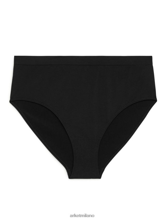vestiario esso ARKET donne slip senza cuciture a vita alta nero 6F0F6L539