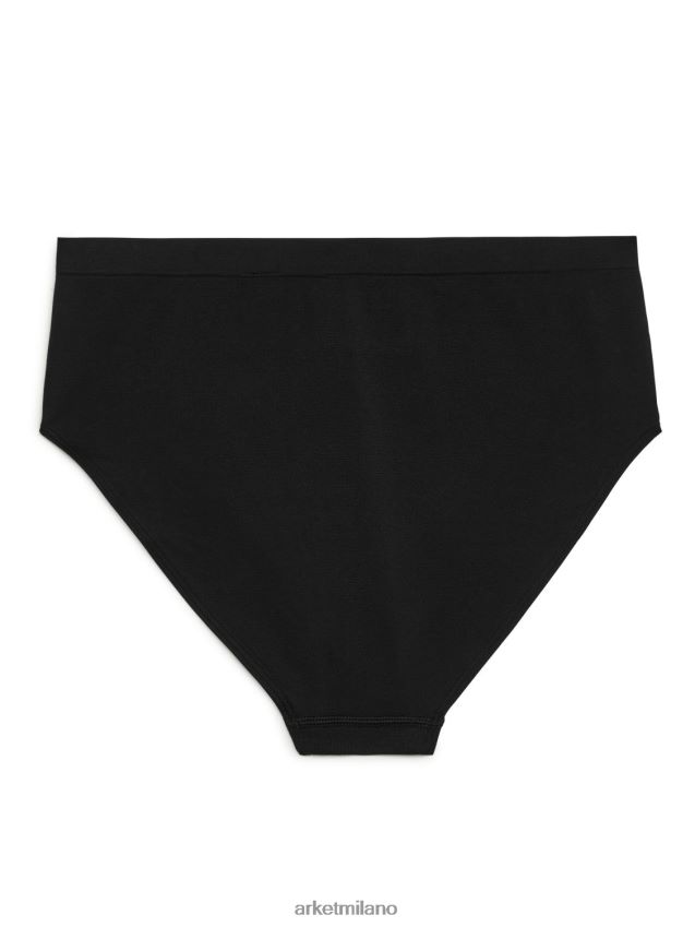vestiario esso ARKET donne slip senza cuciture a vita alta nero 6F0F6L539