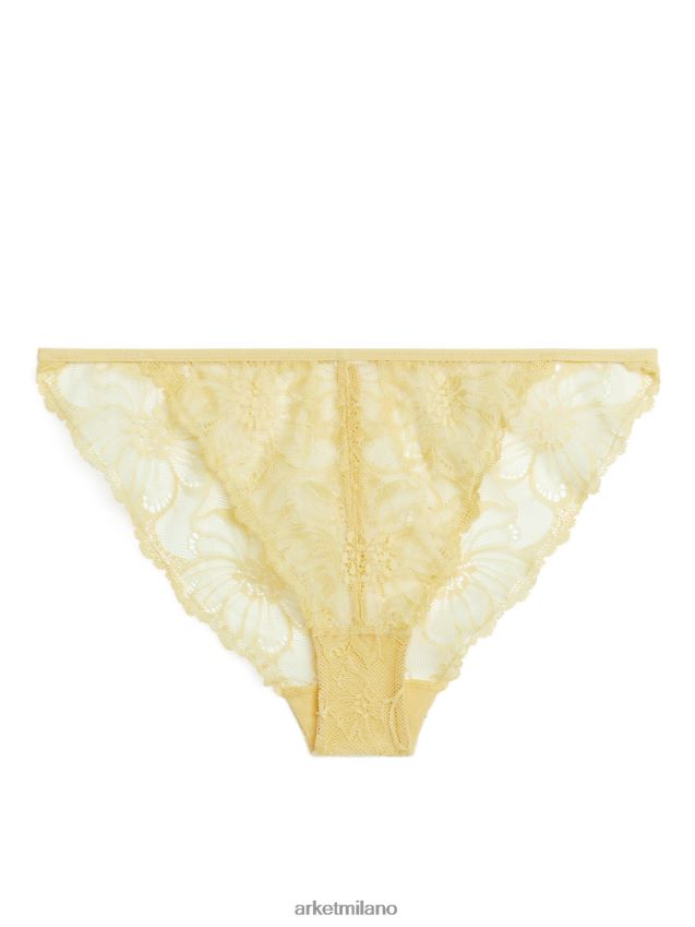 vestiario esso ARKET donne tanga in pizzo giallo 6F0F6L535
