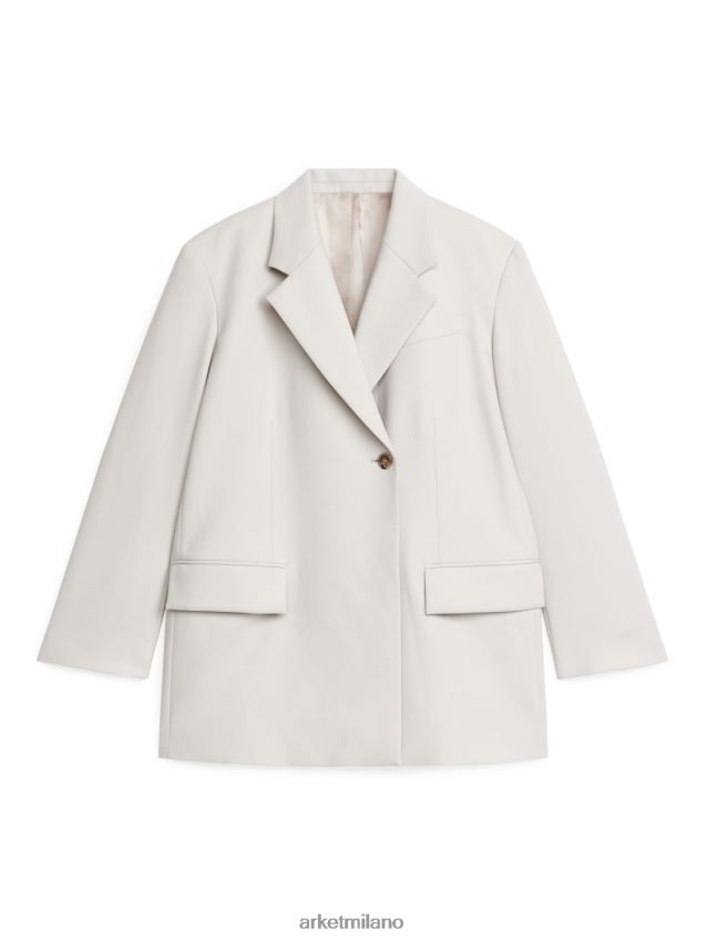 vestiario esso ARKET donne blazer oversize in lana bianco 6F0F6L495