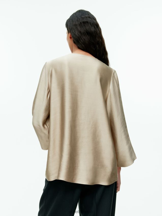 vestiario esso ARKET donne Blusa in misto lino beige 6F0F6L45