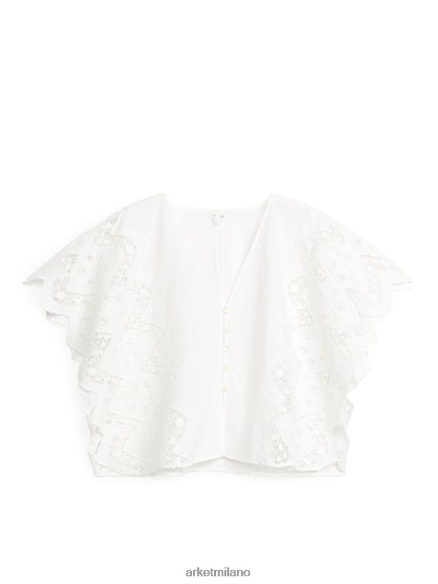 vestiario esso ARKET donne Blusa in pizzo inglese bianco 6F0F6L35