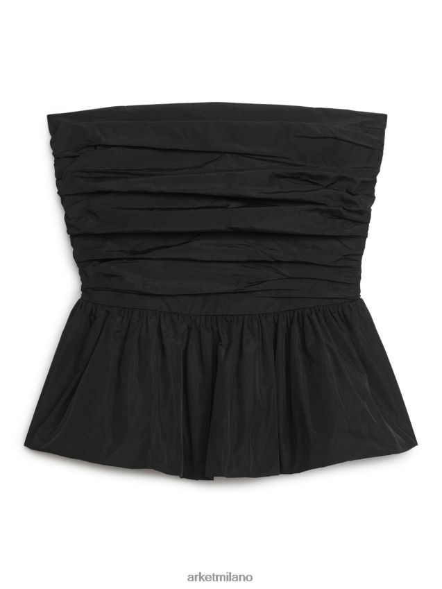 vestiario esso ARKET donne bustino con ruches nero 6F0F6L59