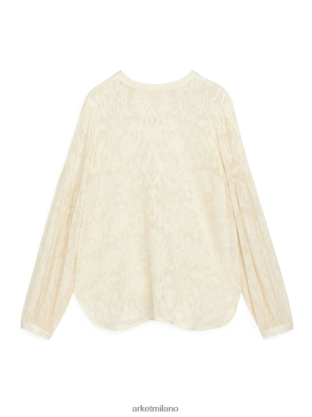 vestiario esso ARKET donne camicetta jacquard floreale bianco 6F0F6L68