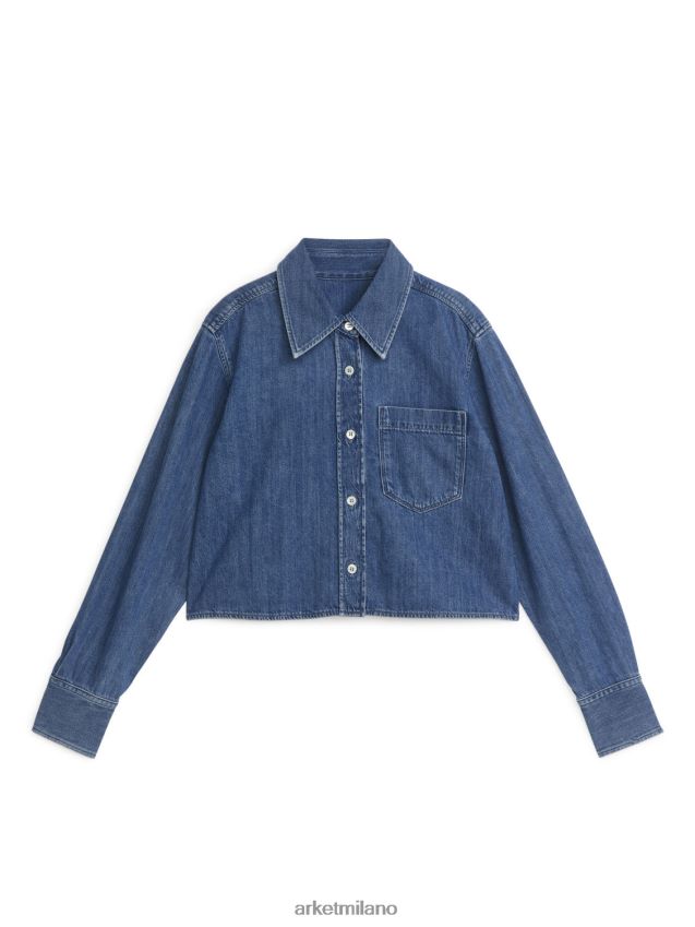vestiario esso ARKET donne camicia di jeans corta blu 6F0F6L44