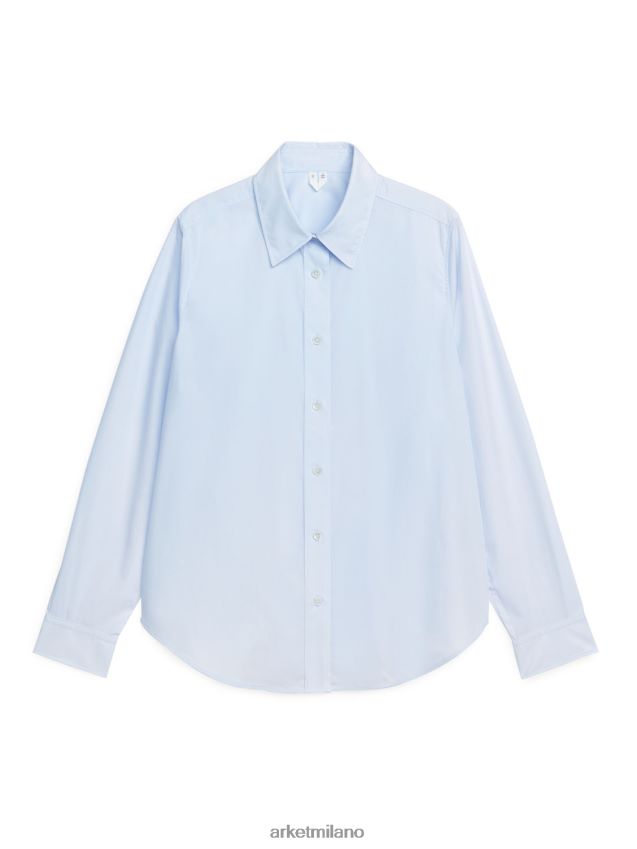 vestiario esso ARKET donne camicia in popeline dal taglio dritto azzurro 6F0F6L66