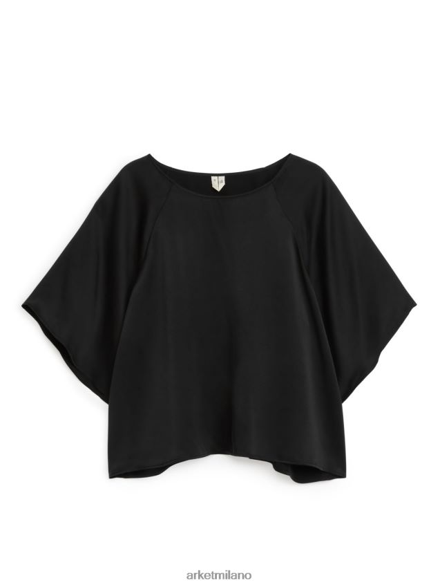 vestiario esso ARKET donne parte superiore in seta nero 6F0F6L31