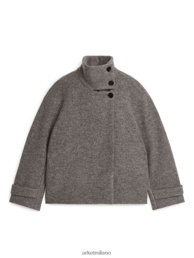vestiario esso ARKET donne Cappotto corto in lana bouclé neo 6F0F6L471