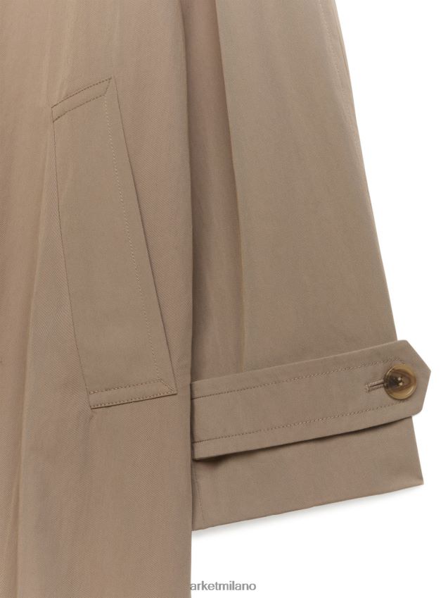 vestiario esso ARKET donne Trench in misto cotone beige scuro 6F0F6L465