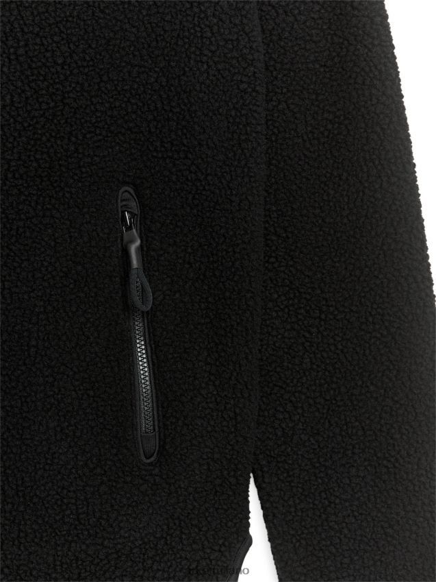 vestiario esso ARKET donne giacca in pile con cerniera nero 6F0F6L484