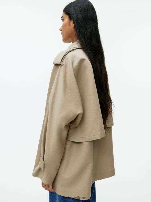 vestiario esso ARKET donne trench corto beige 6F0F6L458