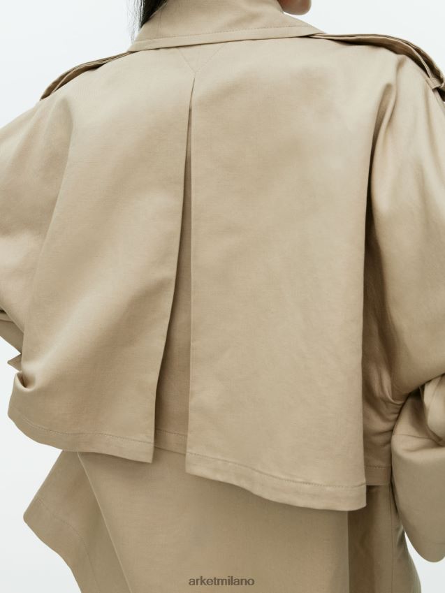 vestiario esso ARKET donne trench corto beige 6F0F6L458
