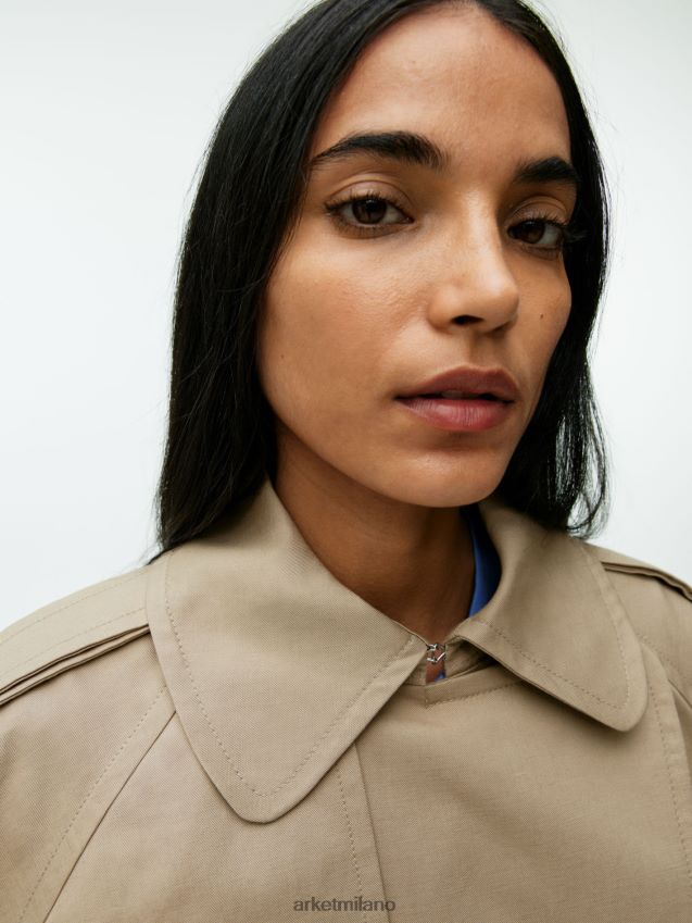 vestiario esso ARKET donne trench corto beige 6F0F6L458