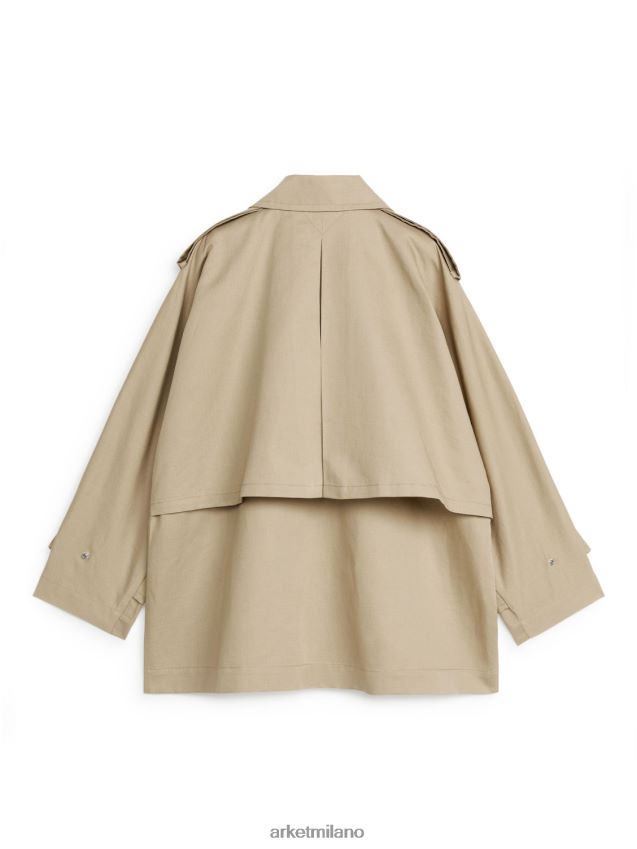 vestiario esso ARKET donne trench corto beige 6F0F6L458