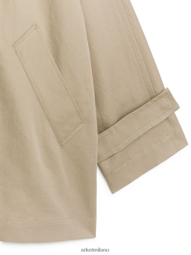 vestiario esso ARKET donne trench corto beige 6F0F6L458