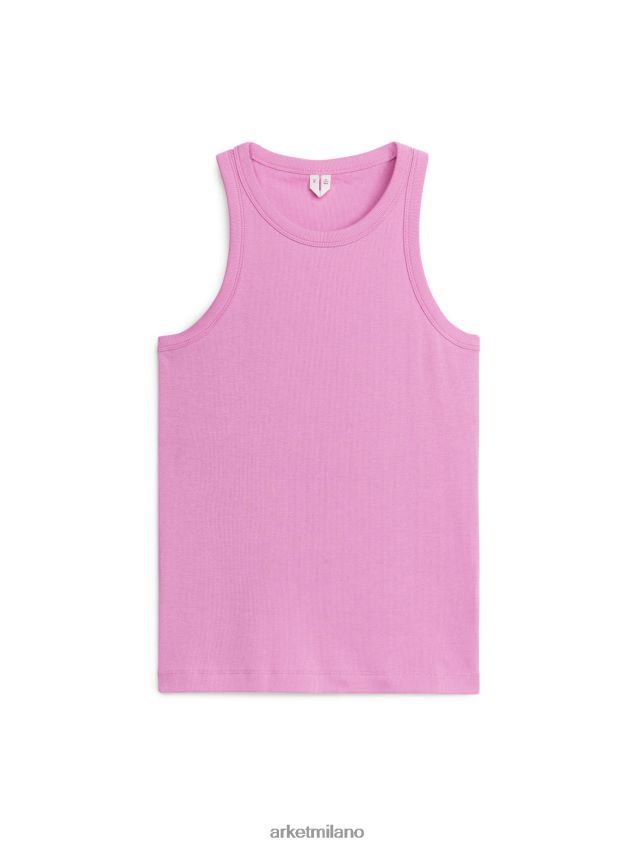 vestiario esso ARKET donne canotta a coste rosa 6F0F6L289