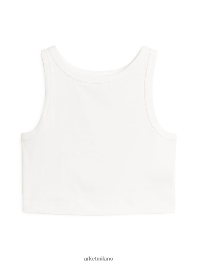 vestiario esso ARKET donne canotta corta bianco 6F0F6L304