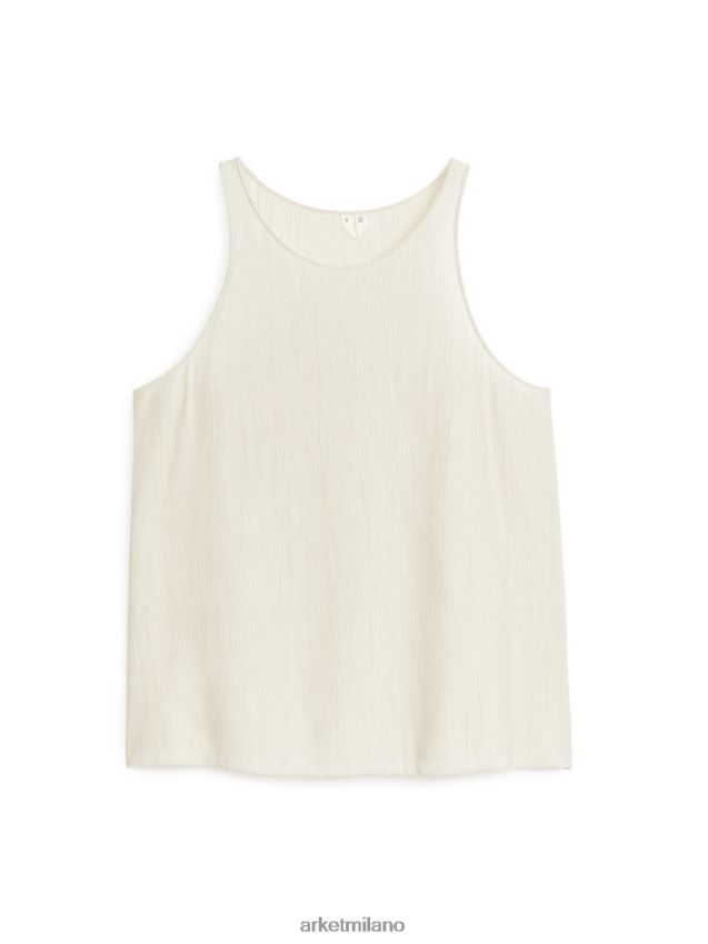 vestiario esso ARKET donne canotta in tessuto bianco 6F0F6L40