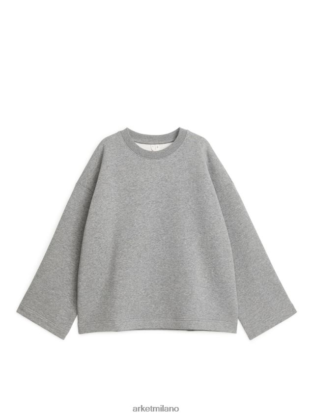 vestiario esso ARKET donne felpa oversize grigio melange 6F0F6L357