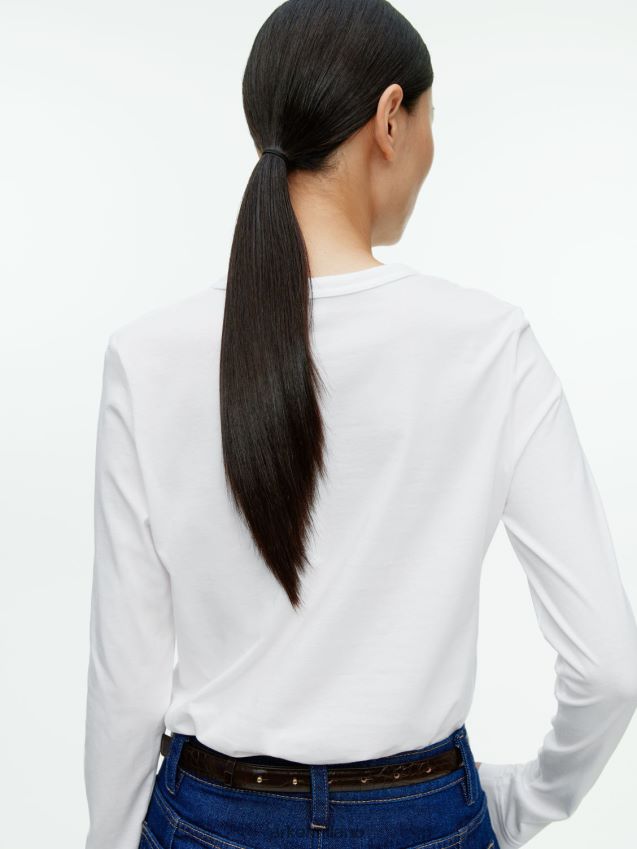 vestiario esso ARKET donne maglietta a maniche lunghe bianco 6F0F6L391