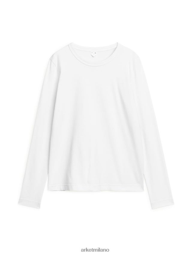 vestiario esso ARKET donne maglietta a maniche lunghe bianco 6F0F6L391