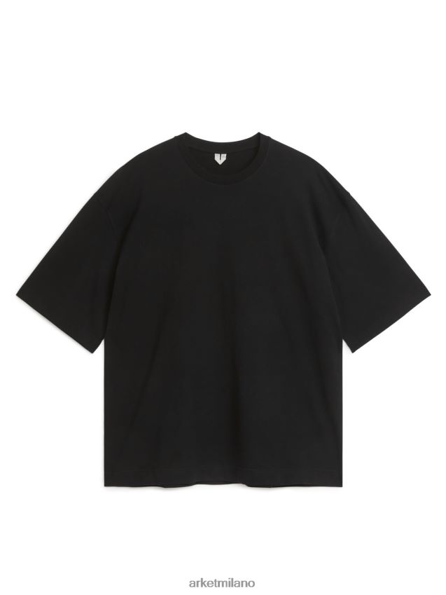 vestiario esso ARKET donne maglietta leggera oversize nero 6F0F6L1031