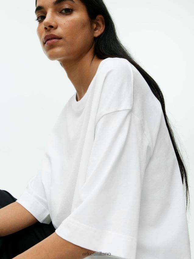 vestiario esso ARKET donne maglietta oversize bianco 6F0F6L390