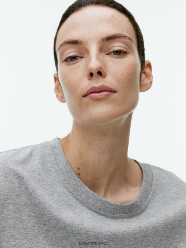 vestiario esso ARKET donne maglietta oversize grigio melange 6F0F6L276